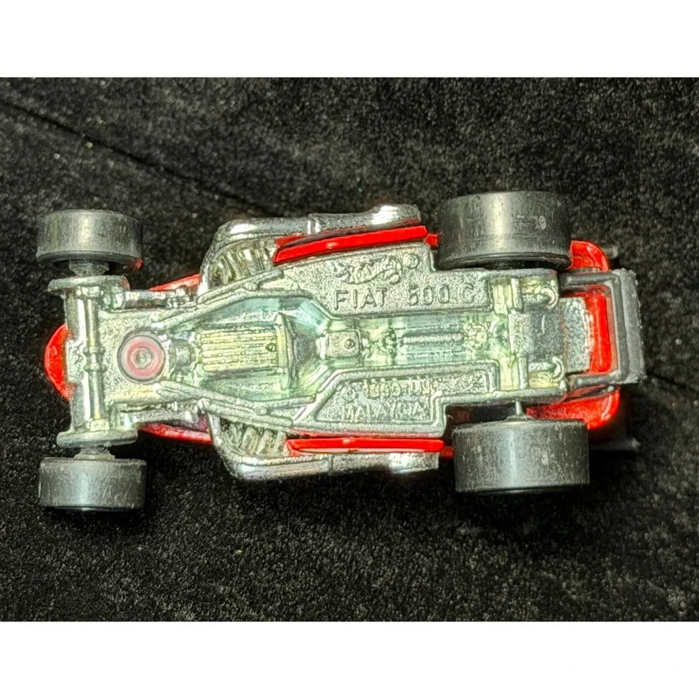 Fiat 500C Red Dragster: Hot Wheels 1/64 Scale Diecast Car, Vintage 1998